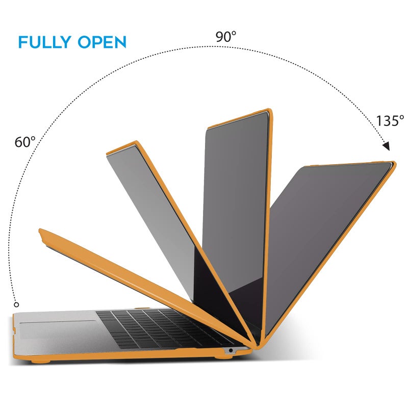 آي بينزر IBenzer متوافق مع حافظة MacBook Air 13 بوصة الجديدة 2022 2021 2020 M1 A2337 A2179 A1932 حافظة بلاستيكية صلبة مع غطاء لوحة مفاتيح لشاشة Mac Retina مع معرف اللمس Marigold MAT13-MAGD+1 - Image 5